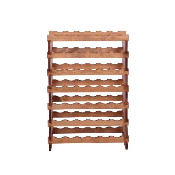 Weinregal VINOTECA FLEX PRO HxBxT 93x65x28cm 42 Flaschen auf 7 Ebenen Massives Kiefernholz Braun geölt