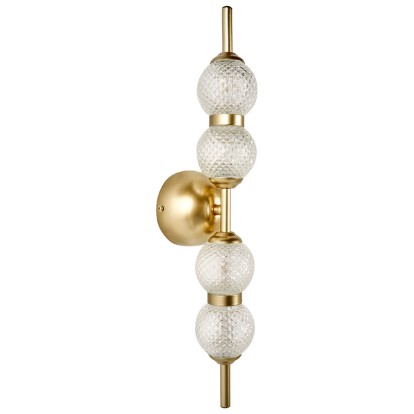Wandleuchte mit vier gläsernen Kugeln