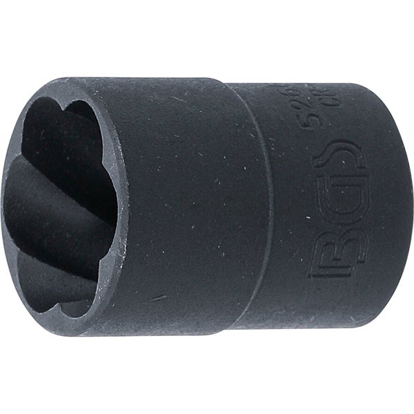BGS Spiral-Profil-Steckschlüssel-Einsatz / Schraubenausdreher Antrieb Innenvierkant 12,5 mm (1/2) SW 19 mm - 5266-19