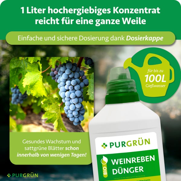 Purgrün Bio-Weinreben-Dünger 1 Liter