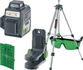 Laserliner PocketPlane-Laser 3G 150 Zentimeter Set mit Stativ, Zieltafel, Halterung, Schutzbrille, USB-Kabel und Netzteil