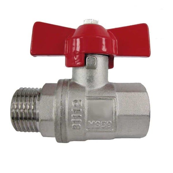 Auslaufventile + Kugelhähne, 1 1/4, Wing handle ball valve IGxAG