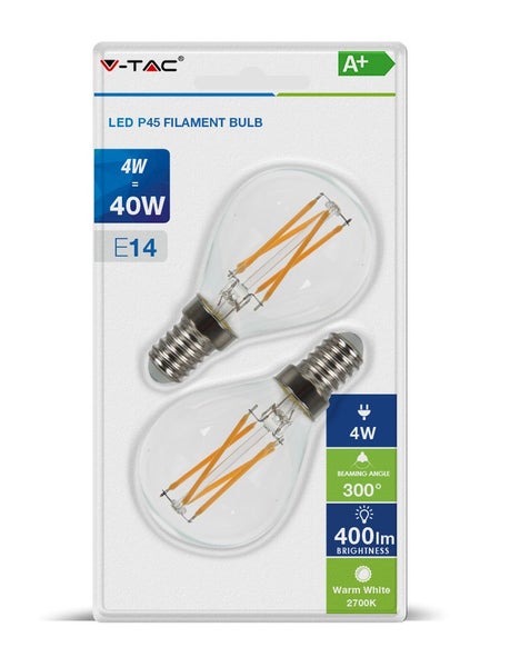LED-Lampen - RTL Golf E14 Blister - IP20 - Weiß - 4 Watt - 400 Lumen - 2700K