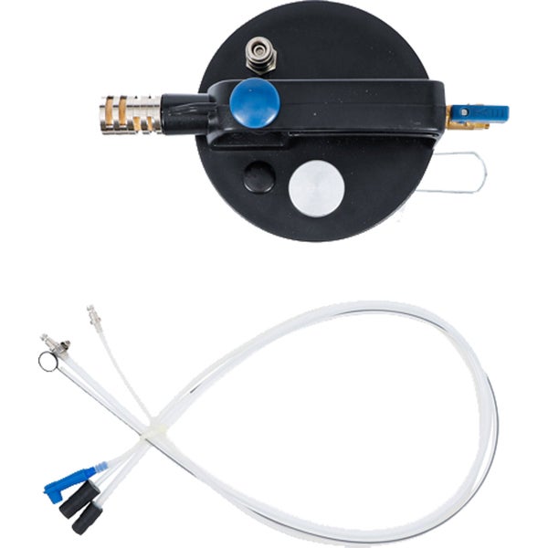 Abgaspumpe mit Gasschlauch und Zubehör