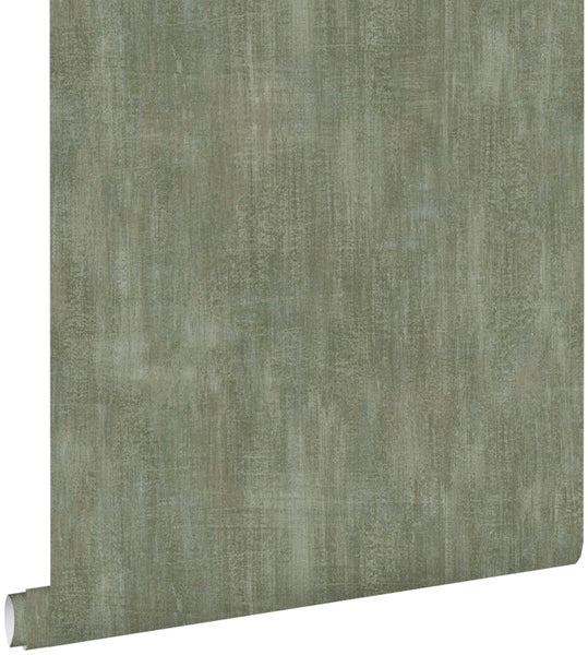 ESTAhome Tapete Beton-Optik Olivgrün - 53 cm x 10.05 m - 148754