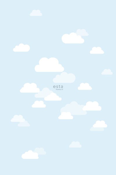 ESTAhome Fototapete kleine Wolken Hellblau - 200 x 279 cm - 158842