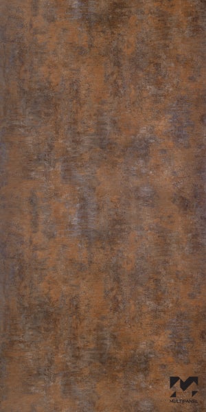 Paneel, Duschrückwand, Wandverkleidung MDF-Kern – wasserresistent, für Bad Dusche Feuchtraum, natürliche Steinoptik, Zementoptik braun, multiPANEL Wandpaneel 240cm x 120cm, 2,88m²