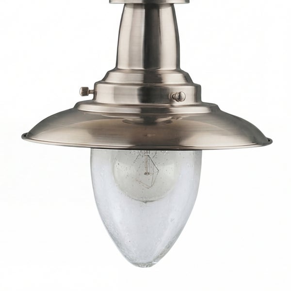 Deckenleuchte mit Glasschirm und Metallgehäuse