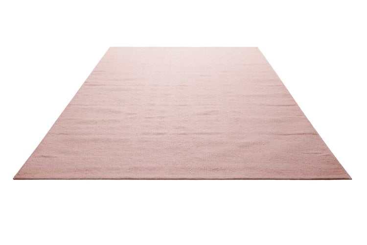 Kelim Teppich Rosa aus Wolle Perpignan Green Looop 80x150 cm