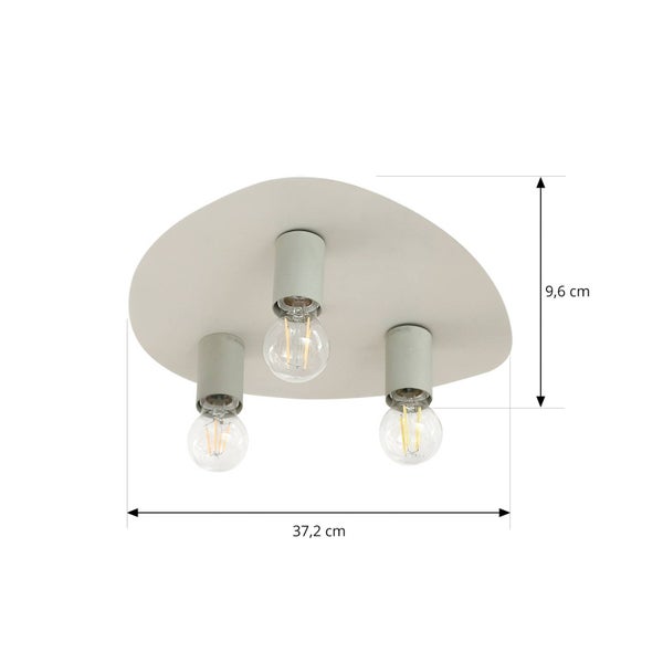 Lindby Deckenlampe Tommen (Modern) in Creme aus Metall (3 flammig, E27) - Deckenleuchte Lampe Wohnzimmerleuchte