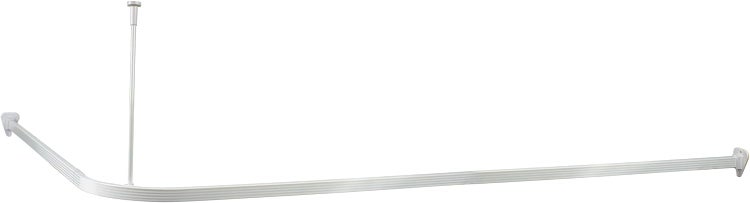 Duschvorhangschiene Weiss L - Form  (90 x 170 cm)