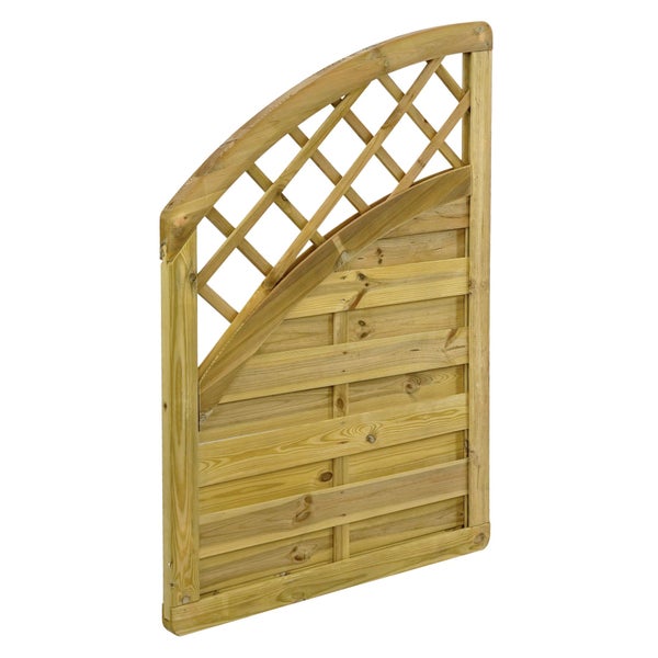 Gartenzaunelement aus Holz mit Lattenmuster