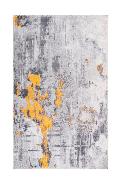 Flachflor Teppich Paradisia Grau / Gold Modern 160 x 230 cm