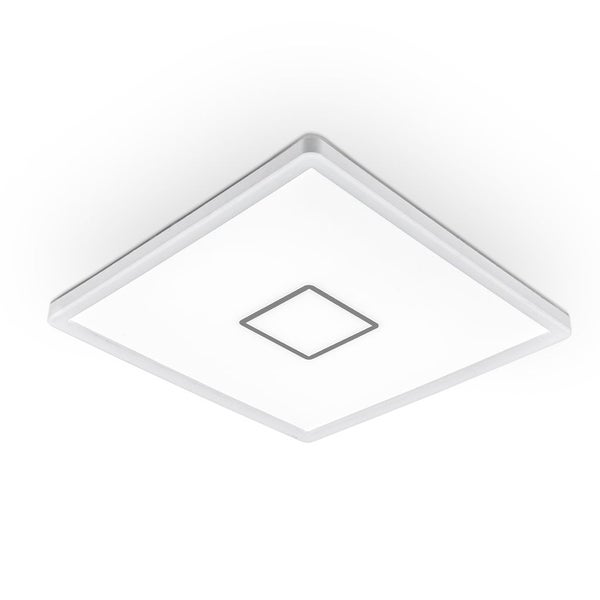 Deckenleuchte Ø29,3 cm - 18W, 2400lm, LED, neutralweiß, quadratisch, silberfarbig