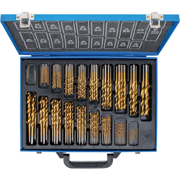 Spiralbohrer Satz im Werkzeugkoffer