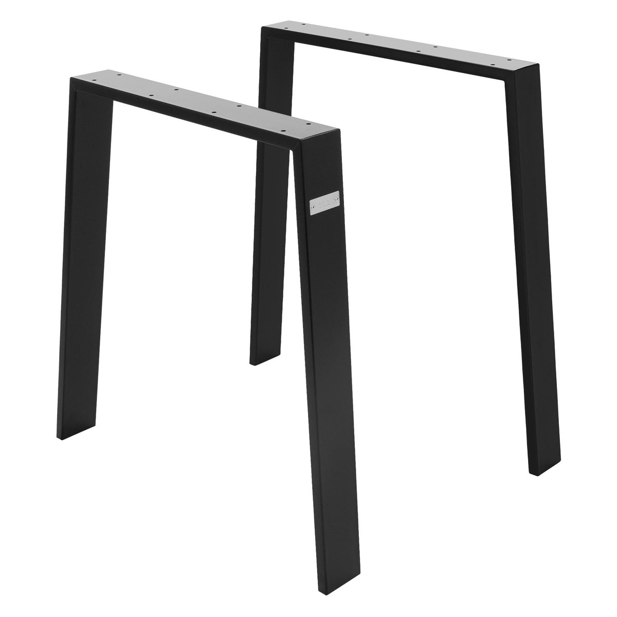 ML-Design 2er Set Tischbeine Loft 75x72 cm, Schwarz, Profil 8x2 cm, aus Stahl, Industriedesign, U-Form, Metall Tischgestell scandic, Tischkufen Tischuntergestell Möbelfüße, für Esstisch/Schreibtisch