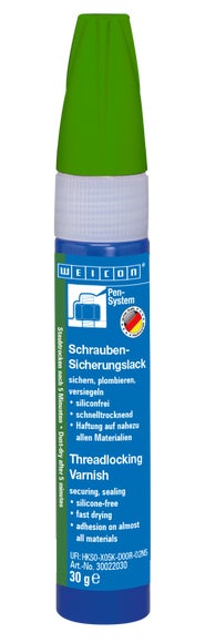 WEICON Schraubensicherungslack | Plombierlack | 30 g | grün (RAL 6010)