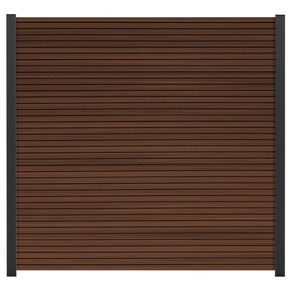 Sichtschutzzaun aus horizontalen Elementen mit Pfosten