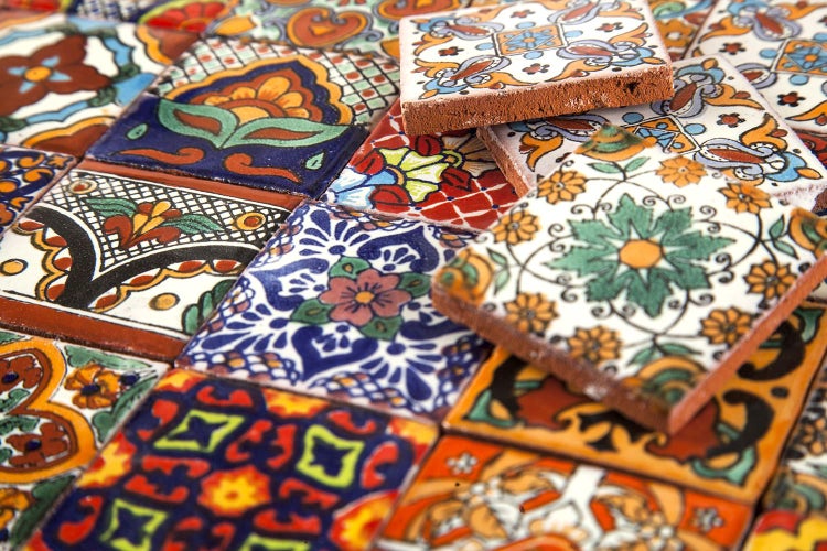 Dekorative Fliesen mit unterschiedlichen Mustern