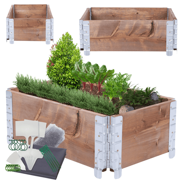 Hochbeetkisten GrowBox HxBxT 20x60x40 cm 1 Ebene Holz Braun