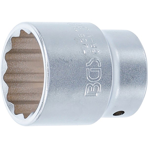BGS Steckschlüssel-Einsatz Zwölfkant Antrieb Innenvierkant 20 mm (3/4) SW 38 mm - 7438