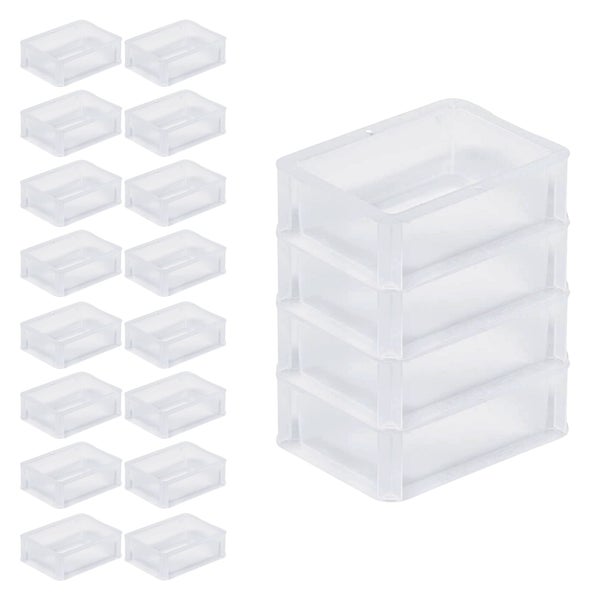 PROREGAL SparSet 20 x Transparenter Eurobehälter BasicLine Mit Geschlossenem Griff HxBxT 7 x 15 x 20 cm 1,3 Liter Eurobox Transportbox