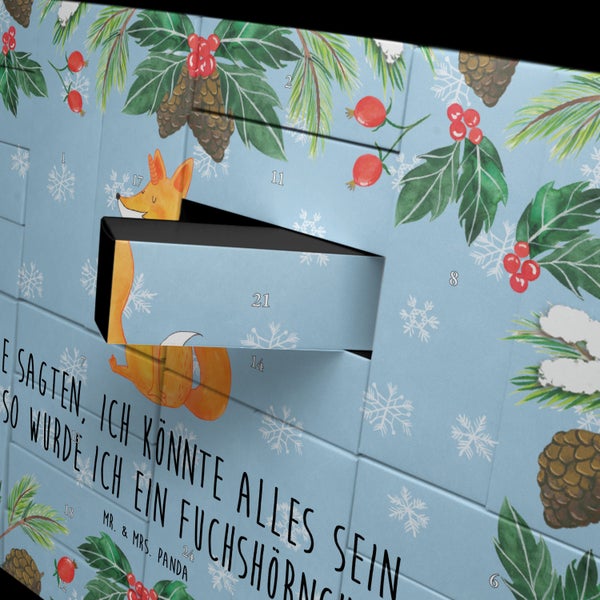 Mr. & Mrs. Panda Befüllbarer Adventskalender Einhorn Wunsch - Blau Pastell