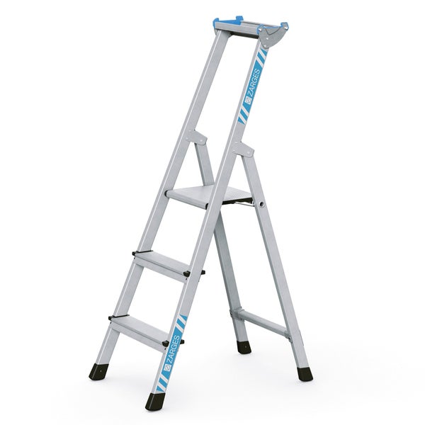 Zarges genietete Stehleiter, eloxiert XLstep S 4 Stufen