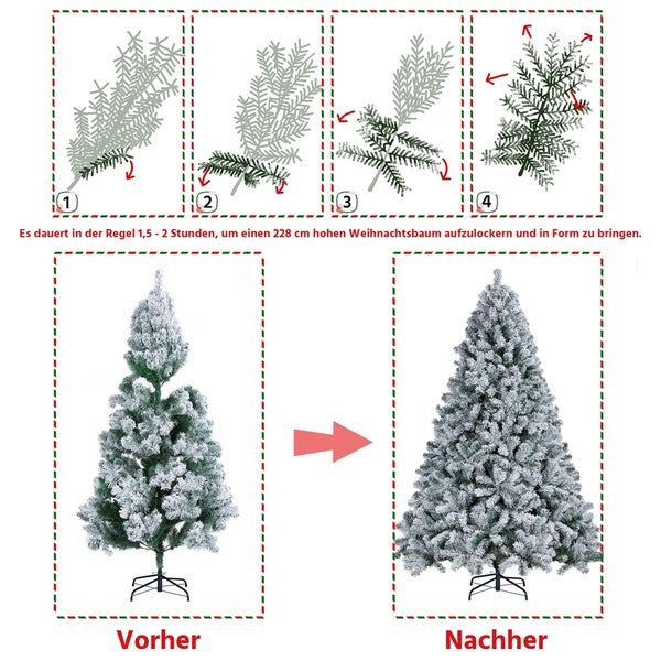 Künstlicher, schneebedeckter Weihnachtsbaum