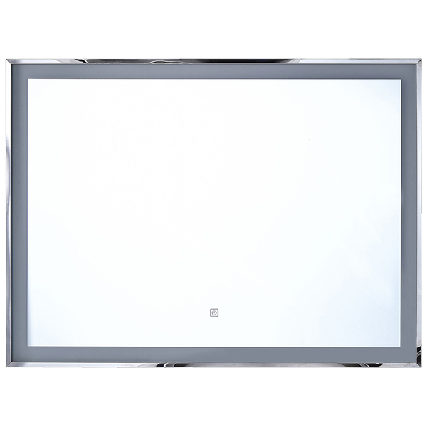 LED-Badezimmer-Spiegel ARGENS 90 cm 70 cm Silber
