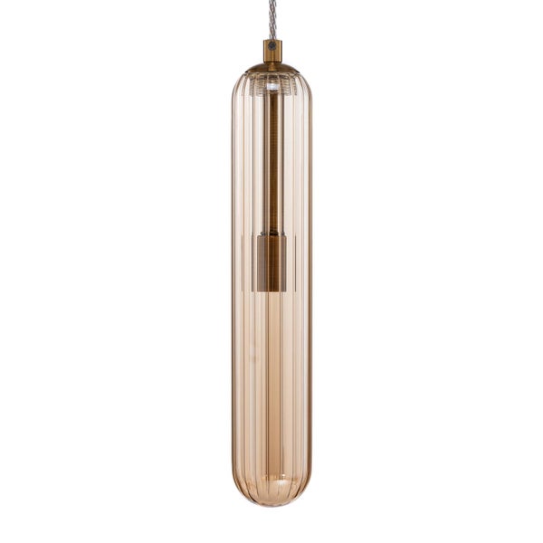 Lucande Pendelleuchte Freylin (Retro, Vintage Antik) in Creme aus Glas (1 flammig G9) - Hängelampe Esstischlampe Hängeleuchte Wohnzimmerleuchte