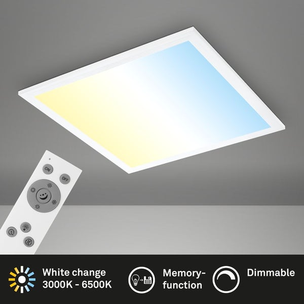 LED Panel CCT Deckenleuchte Deckenpanel Fernbedienung dimmbar 38x38cm Briloner