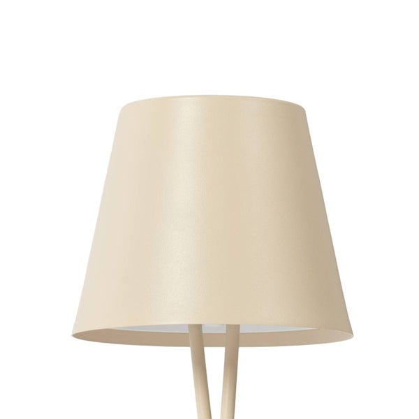 Lindby LED Janea ( Touchdimmer) dimmbar (spritzwassergeschützt (Modern) in Creme aus Metall (1 flammig, ) Touch Lampe