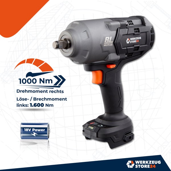 Akku-Drehschlagschrauber mit Brushless-Motor und 18 Volt Leistung