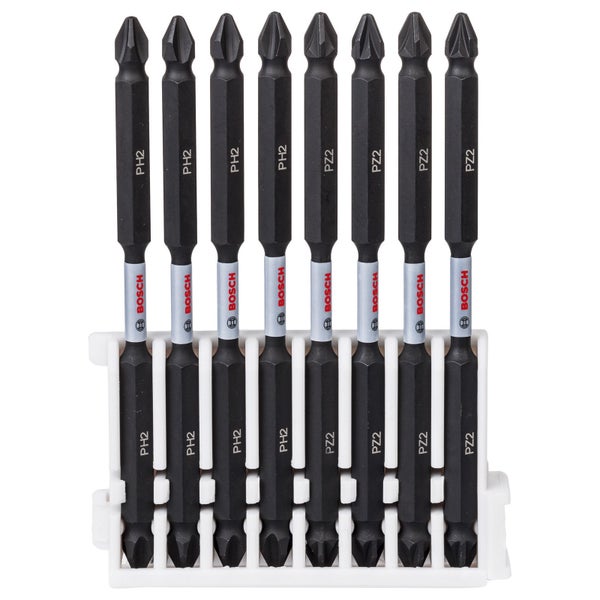Bosch Schrauberbit-Set Impact Control mit Doppelklinge 8tlg. PH PZ 110 mm - 2608522348