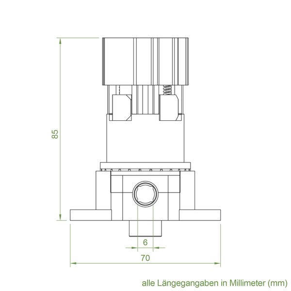 Geiger Rolladengetriebe K007 | Untersetzung 2:1 links | mit Zapfen | für 40,5 mm Kittelbergerwelle