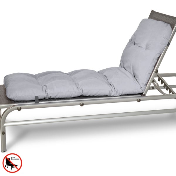 Beautissu Flair RL Rollliegenauflage 190x60x8cm Hellgrau