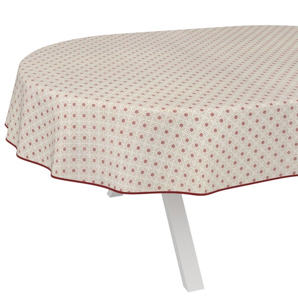 Tisch mit einer gemusterten Tischdecke für den Hornbach Webshop