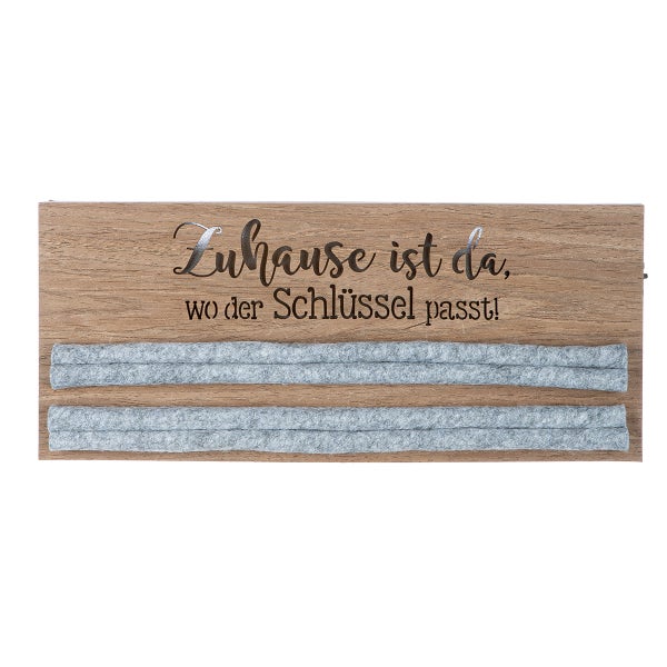 Schlüsselbrett GILDE ZUHAUSE Schlüsselhalter natur-grau Breite 34cm MDF