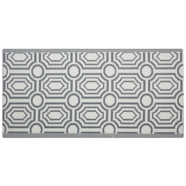 Outdoorteppich BIDAR Grau 90 x 180 cm Zweiseitig