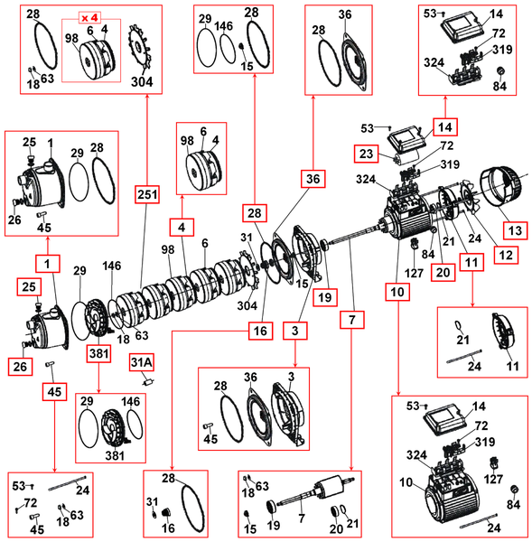 Drei Rosenstöcke mit pinkfarbenen Blüten im Topf
