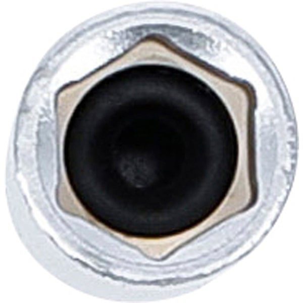 BGS Technic Zündkerzen-Steckschlüsseleinsatz aus Chrom-Vanadium-Stahl, 9 Millimeter, 1/4 Zoll Antrieb, extra lange Ausführung.