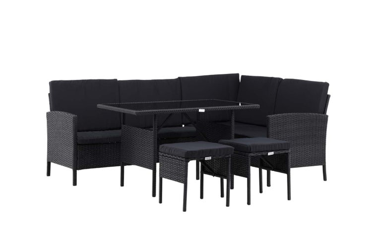 Knock Lounge-Set 4 Teile schwarz. 70 X 110 X 65 cm