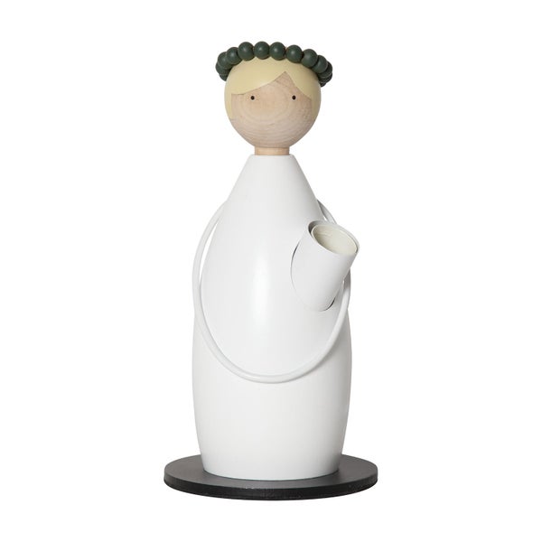 Dekorative Holzfigur mit Blumenhalter