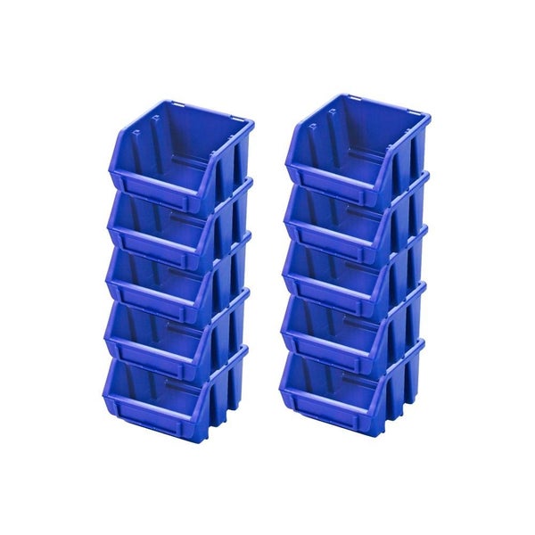 PROREGAL SuperSparSet 10x Sichtlagerbox 1 HxBxT 7,5 x 11,6 x 11,2 cm Polypropylen Blau