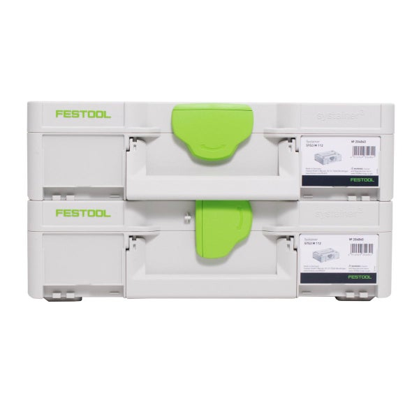 Festool Systainer Set 2x SYS3 M 112 ( 2x 204840 ) 7,7 Liter 396x296x112mm Werkzeugkoffer koppelbar