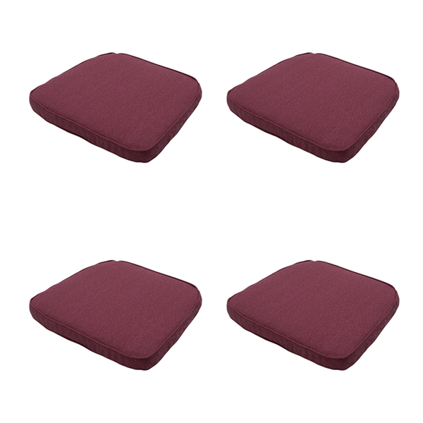 Sitzkissen Polyrattan Bordeaux Canvas Eco+ - ca. 48x48 cm - 4er-Set
