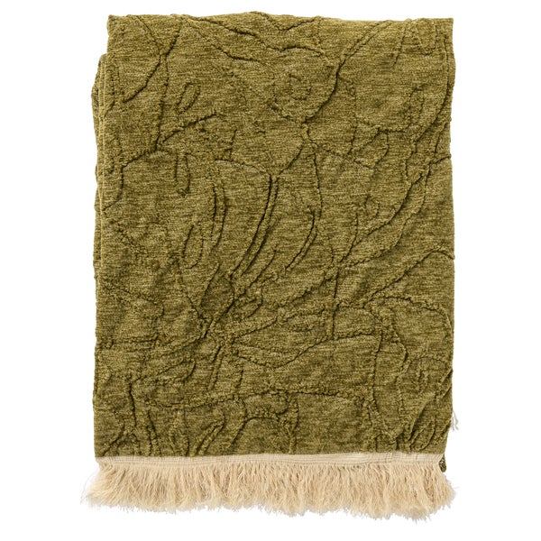 MAYBEL - Wohndecke 140x180 cm - 100% Polyester - Olive Branch  - grün
