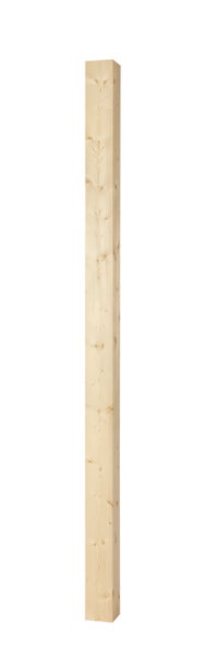 Langer Holzbalken aus Nadelholz mit sichtbarer Maserung für Bau- und Konstruktionsarbeiten.