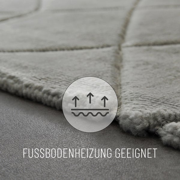 Kurzflorteppich Grau Unplugged WECONhome 120x170 cm
